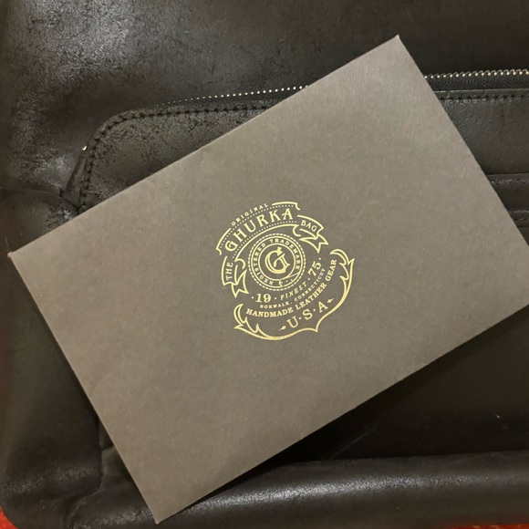 GHURKA Black Leather Backpack NWOT - Picture 4 of 13